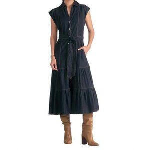 Elan Daria Midi Dress Black